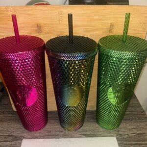 Starbucks Vibrant Studded Tumbler Trio